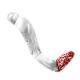 Glass Dildo Clear Swan Curve Red Dots