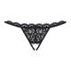 Obsessive - Crotchless Thong Black S M