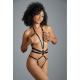 Izabel - Open Teddy with Straps - One Size