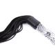 Fancy Black Flogger with Glass Handle