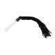 Fancy Black Flogger with Glass Handle