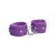 Ouch! Plush Leather Ankle Cuffs - Purple