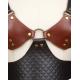 Liebe Seele - Leather Bustier - Black, Brown Gold