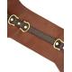 Liebe Seele - Leather Waist Belt with Suspenders - Black, Brown Gold