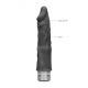 7 17 cm Realistic Vibrating Dildo - Black